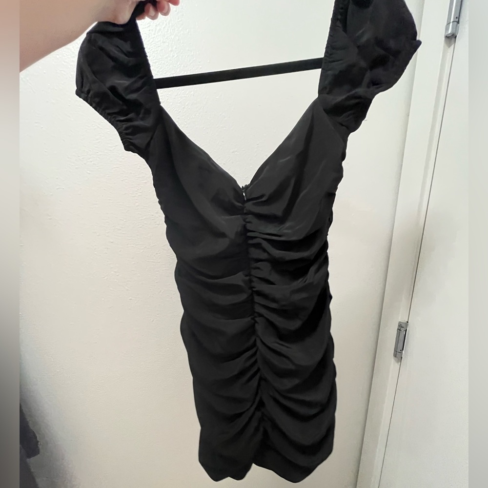 Tiger Mist - Black Ruched mini dress